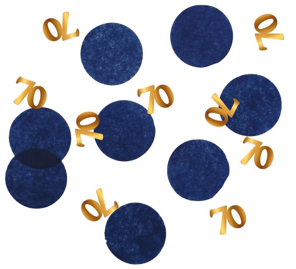 Elegant Blue 70th Birthday Streudeko 25g