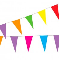 Regenbogen Wimpelkette 10m