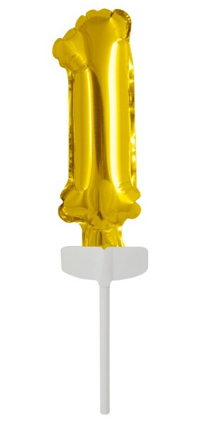 Goldene Zahl 1 Tortendeko Ballon