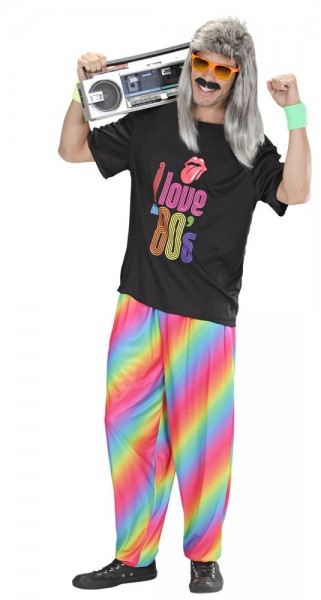 Lässige Regenbogen 80er Jahre Hose 3