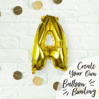 Goldener Buchstabe A Folienballon 40cm