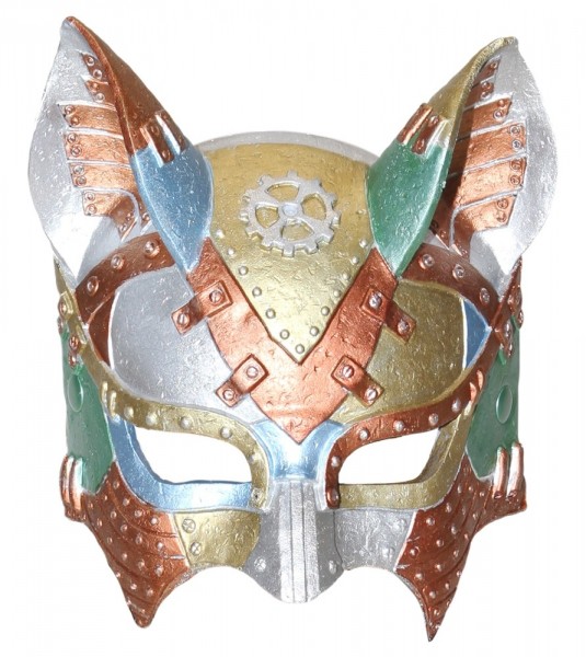 Futuristische Steampunk Katzenmaske