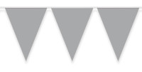 XXL Wimpelkette Silber 10m