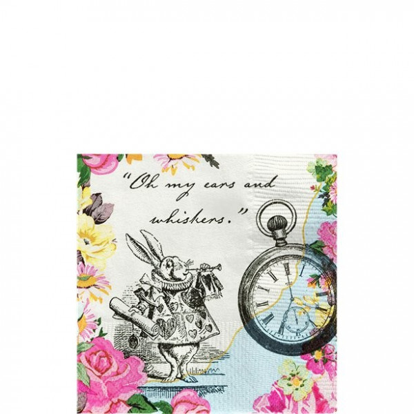 20 Alice Tea Party Servietten 25cm