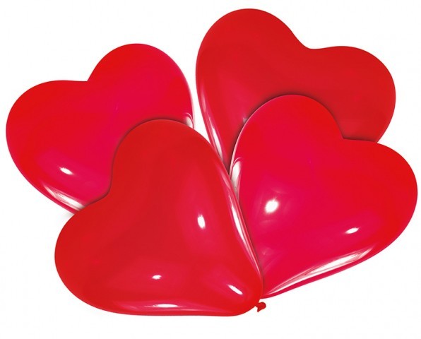 10 Herzballons Giulia rot 40cm