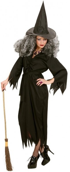 Schwarzes Halloween Hexen Kostüm