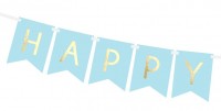 DIY Cheerful Birthday Girlande blau 1,75m