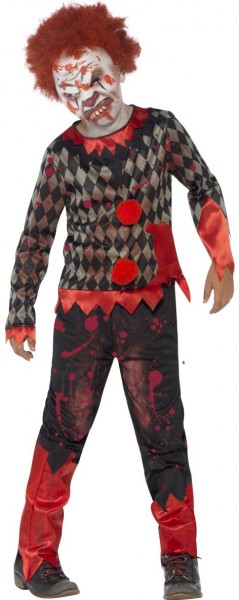 Blutiges Zombie Harlekin Kinderkostüm