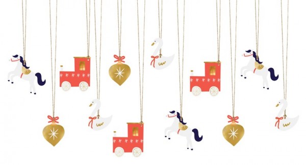 12 Weihnachtsmarkt Anhänger