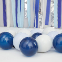 Vorschau: 40 Eco Latexballons Navy, Grau, Blau