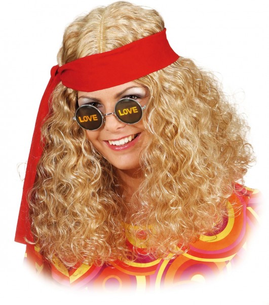 Blonde Hippieperücke Mit Band Für Damen
