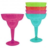 20 Bunte Margarita Gläser San Domingo 295ml