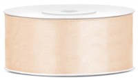 25m Satin Geschenkband creme 25mm breit