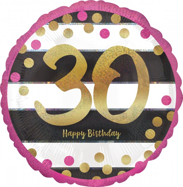 Runder Folienballon 30 Jahre 43cm