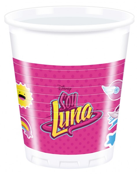 8 Soy Luna Kunststoffbecher 200ml Pink
