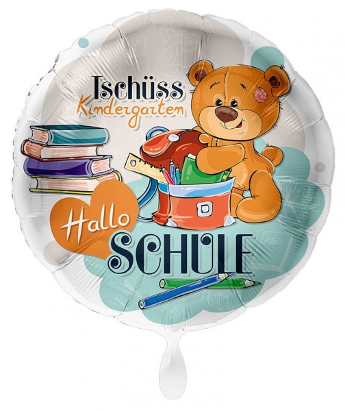 Hallo Schule Folienballon Bär 43cm