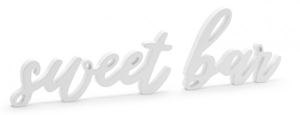 Sweet bar Deko Schriftzug weiß 37 x 10cm
