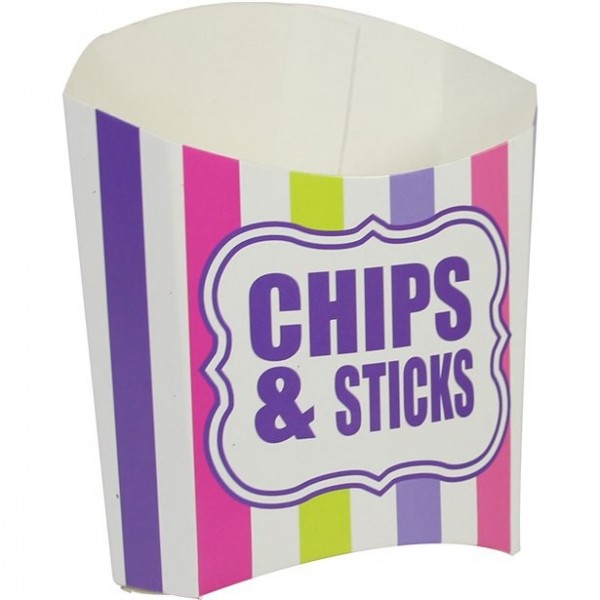 Chips Schachtel gestreift
