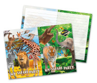 8 Wild Safari Einladungskarten