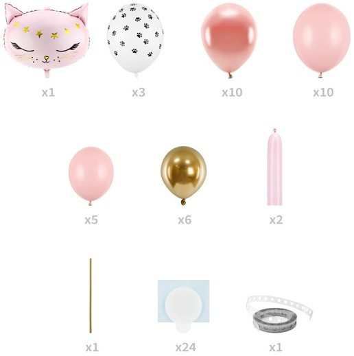 Rosy Pussycat Ballongirlande Deko-Set