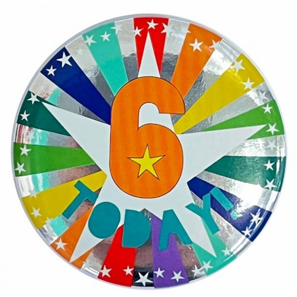 6. Geburtstag Button 6cm