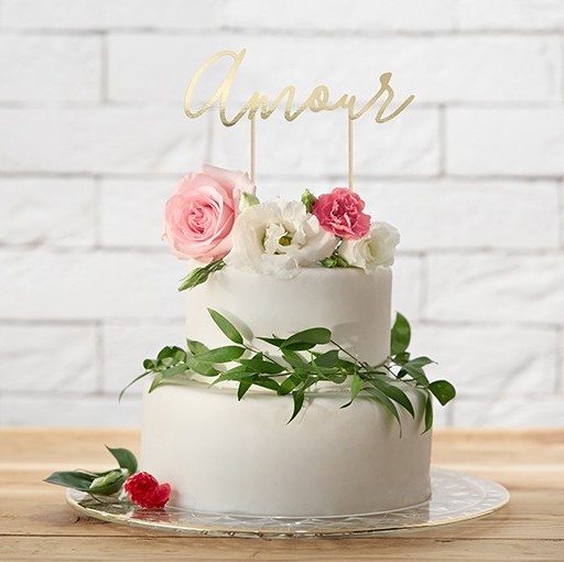 Tortendeko Amour Gold 22cm