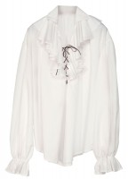 Weiße Piratenbluse für Damen