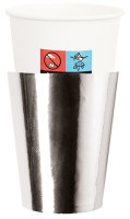 Vorschau: 8 Metallic Silver Passion Pappbecher