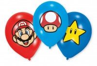 6 Super Mario Items Luftballon 27,5 cm
