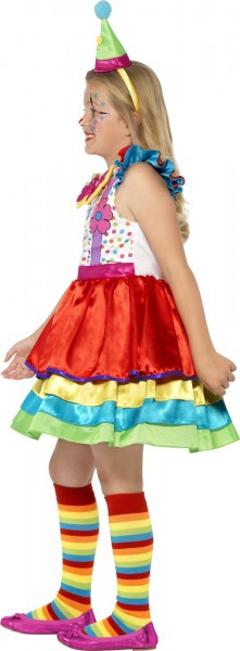 Buntes Clown Shaggy Mädchenkostüm 2