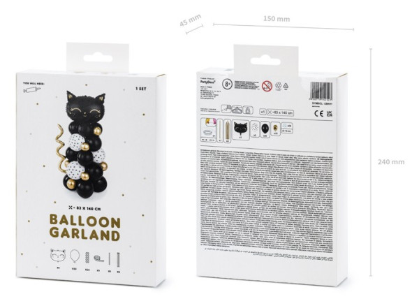 Black Pussycat Ballongirlandenset 3