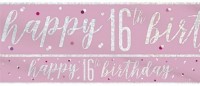 16. Geburtstag Glitzer Banner 2,7m