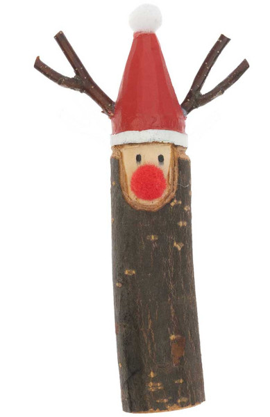 Rentier Rudolf Holzfigur