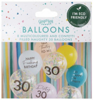 Vorschau: Eco Ballonset Happy 30th Birthday