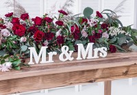 Mr & Mrs Deko Schriftzug weiß 50 x 9,5cm