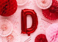 Roter D Buchstabenballon 35cm