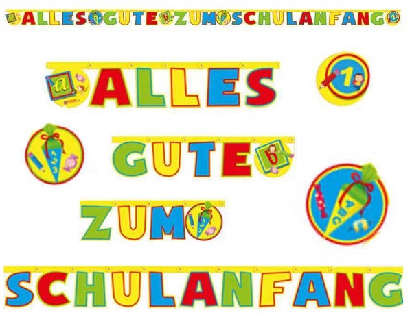 Schulstart-Girlande Alles Gute 4m