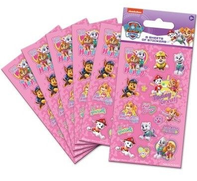 6 Paw Patrol Rasselbande Stickerbögen