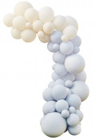 Eco Ballongirlande Blau Weiß