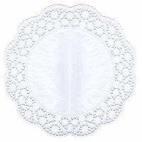 6 Tortenspitzen weiß 36 cm