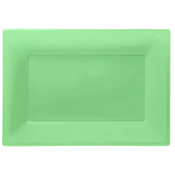 3 Servierteller in Irish Green 33x23cm