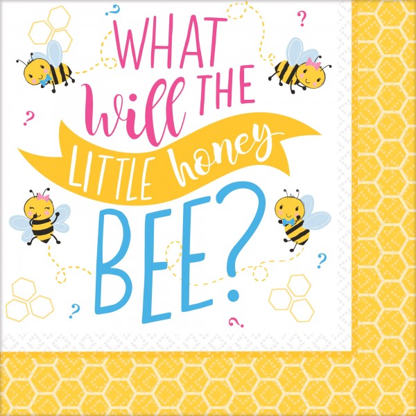 16 Baby Bienen Servietten 33cm