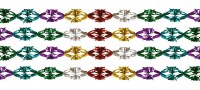 Metallic Folien Girlande Bunt 2-Teilig 250cm