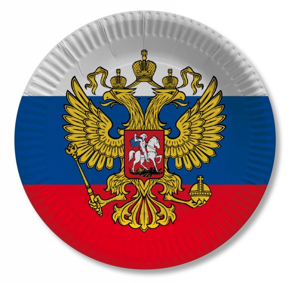 10 Russland Pappteller 23cm