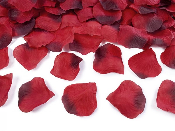 Rosenblüten Amour weinrot