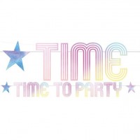 Holo Party Girlande Rosa 2,8m