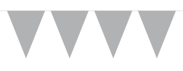 XXL Wimpelkette Silber 10m