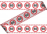 Verkehrsschild 60 Absperrband 15m