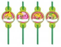 8 Bibi Blocksberg Papier Strohhalme 19,5cm