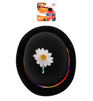 Förhandsgranskning: Clowner bowler hatt med svart blomma